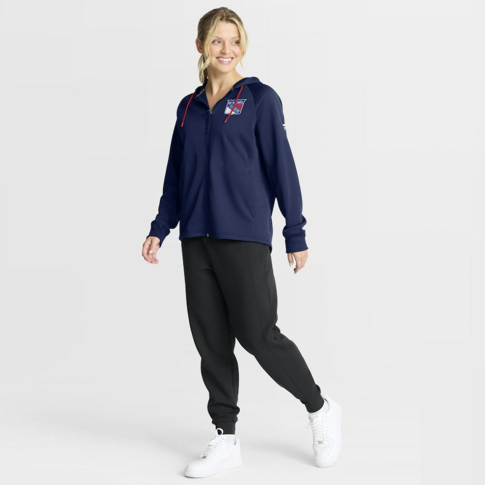 New York Rangers Fanatics Women's Authentic Pro Rink Raglan Full-Zip Hoodie