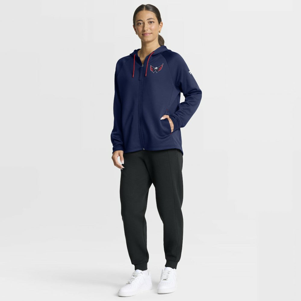Washington Capitals Fanatics Women's Authentic Pro Rink Raglan Full-Zip Hoodie
