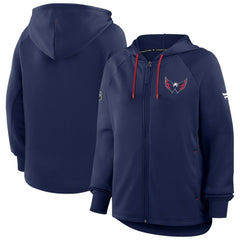 Washington Capitals Fanatics Women's Authentic Pro Rink Raglan Full-Zip Hoodie