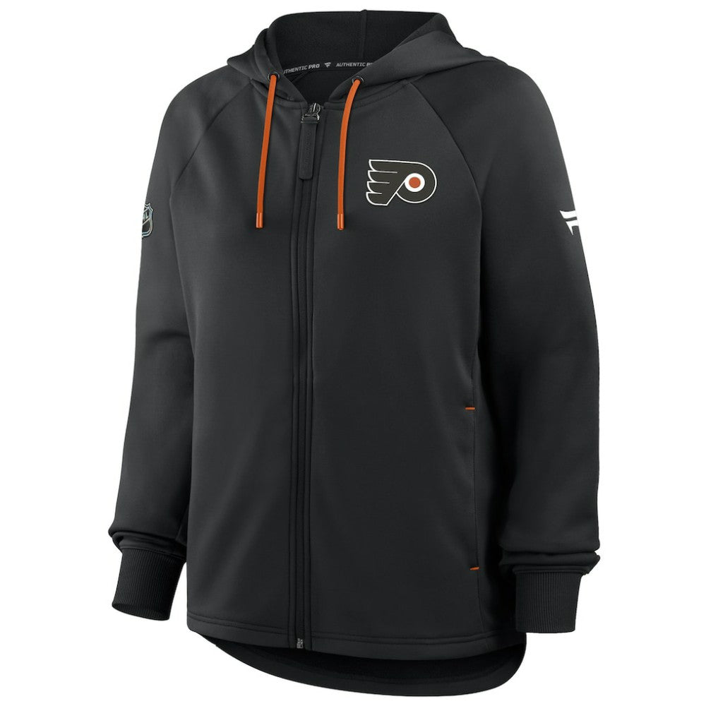 Philadelphia Flyers Fanatics Women's Authentic Pro Rink Raglan Full-Zip Hoodie