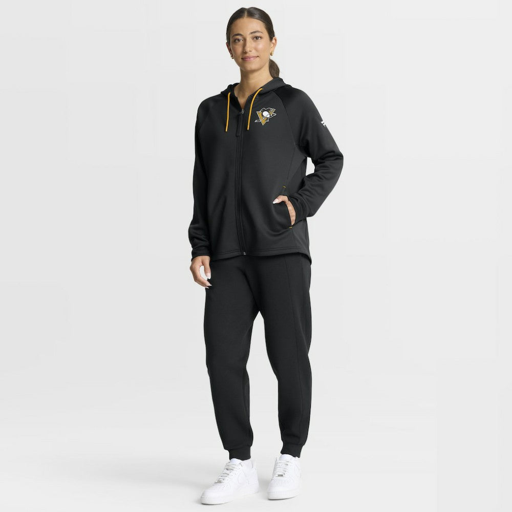 Pittsburgh Penguins Fanatics Women's Authentic Pro Rink Raglan Full-Zip Hoodie
