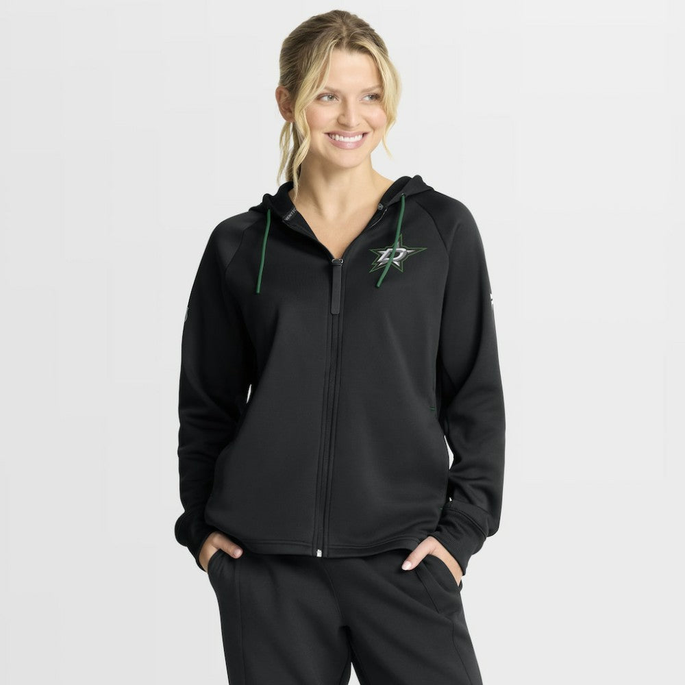 Dallas Stars Fanatics Women's Authentic Pro Rink Raglan Full-Zip Hoodie