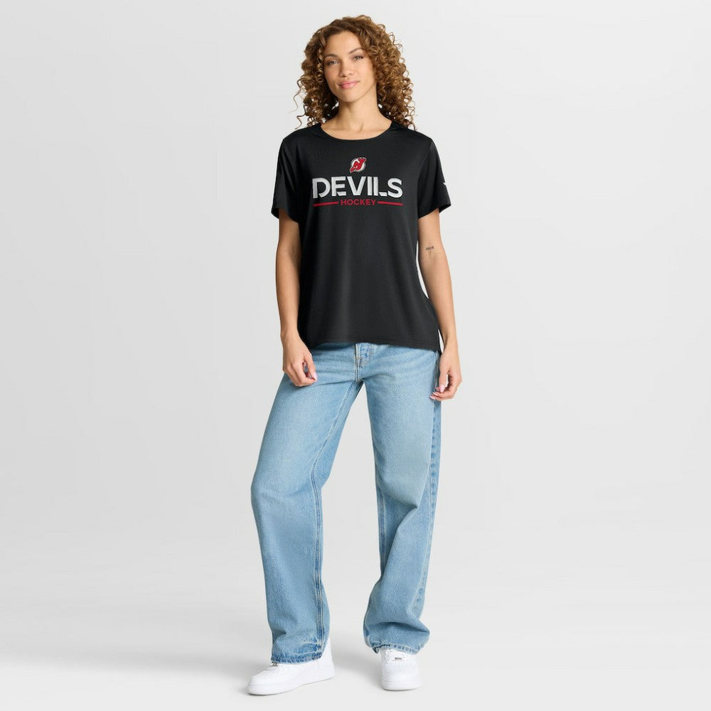 New Jersey Devils Fanatics Women's Authentic Pro Rink Tech T-Shirt