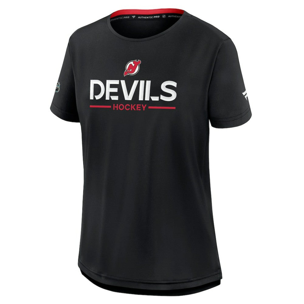 New Jersey Devils Fanatics Women's Authentic Pro Rink Tech T-Shirt