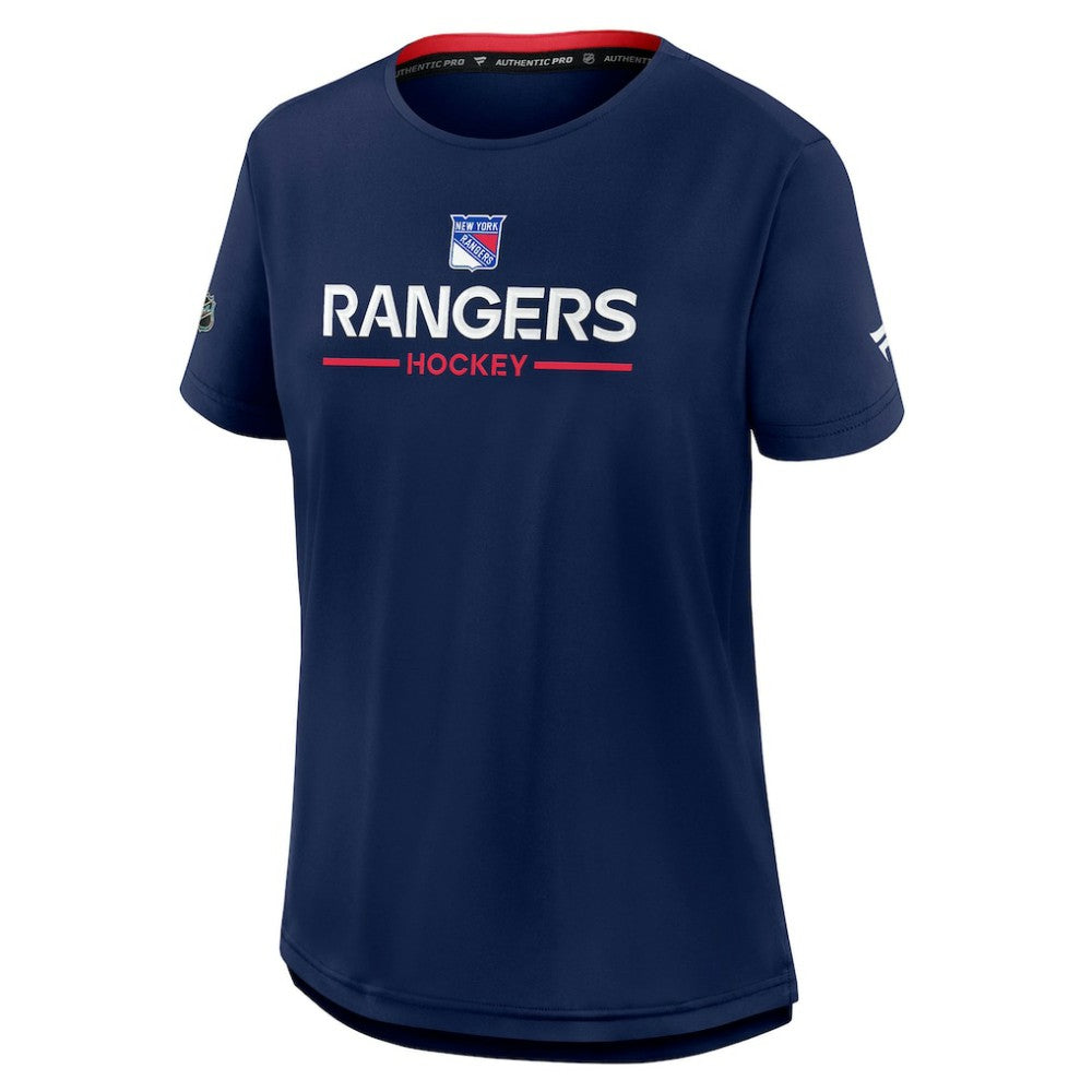 New York Rangers Fanatics Women's Authentic Pro Rink Tech T-Shirt