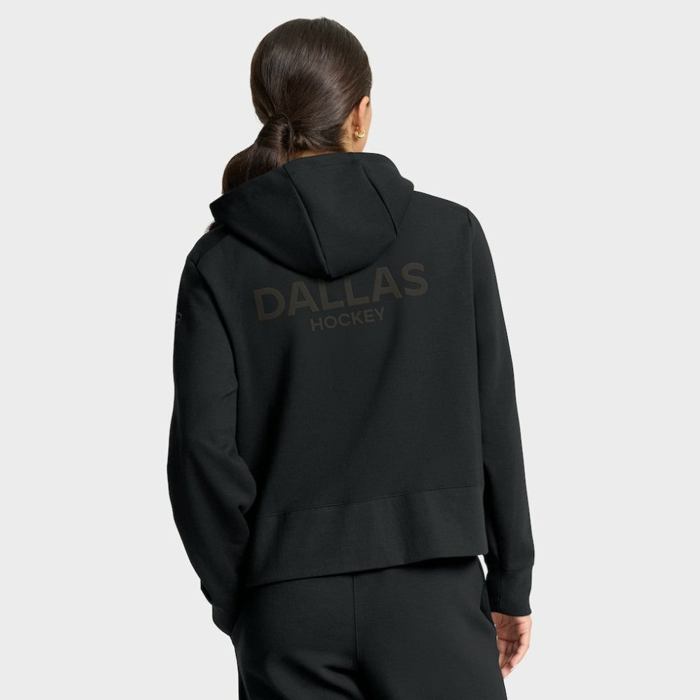 Dallas Stars Fanatics Women's Authentic Pro Road Tri-Blend Quarter-Zip Hoodie
