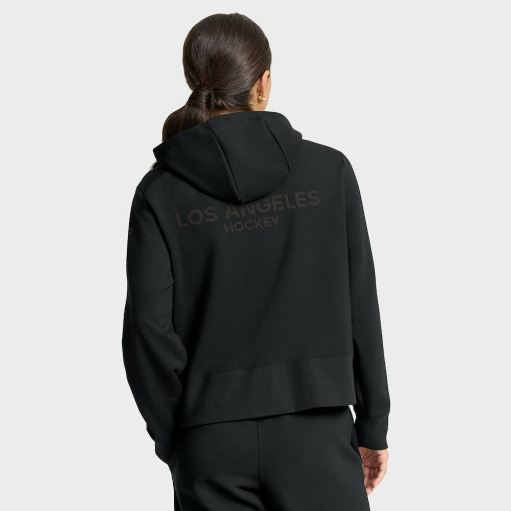 Los Angeles Kings Fanatics Women's Authentic Pro Road Tri-Blend Quarter-Zip Hoodie