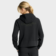Carolina Hurricanes Fanatics Women's Authentic Pro Road Tri-Blend Quarter-Zip Hoodie