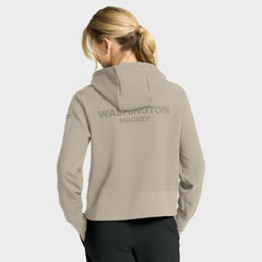 Washington Capitals Fanatics Women's Authentic Pro Road Tri-Blend Quarter-Zip Hoodie