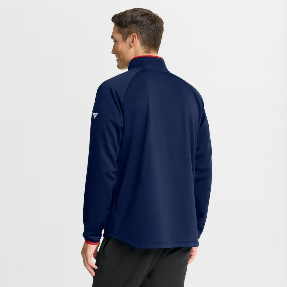 New York Rangers Fanatics Authentic Pro Rink Raglan Quarter-Zip Pullover