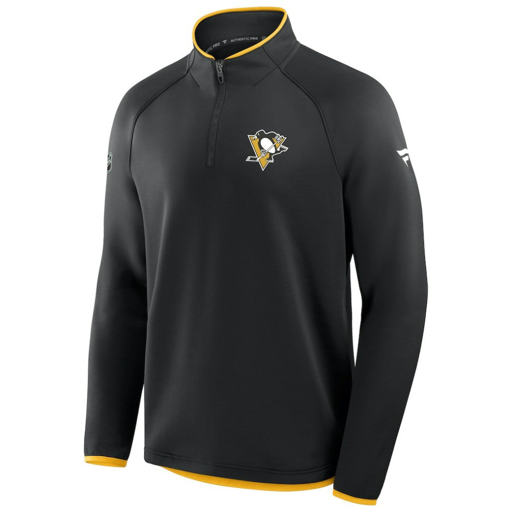 Pittsburgh Penguins Fanatics Authentic Pro Rink Raglan Quarter-Zip Pullover