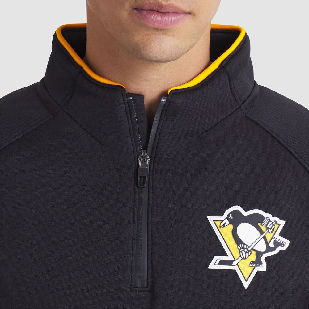 Pittsburgh Penguins Fanatics Authentic Pro Rink Raglan Quarter-Zip Pullover