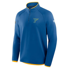 St. Louis Blues Fanatics Authentic Pro Rink Raglan Quarter-Zip Pullover