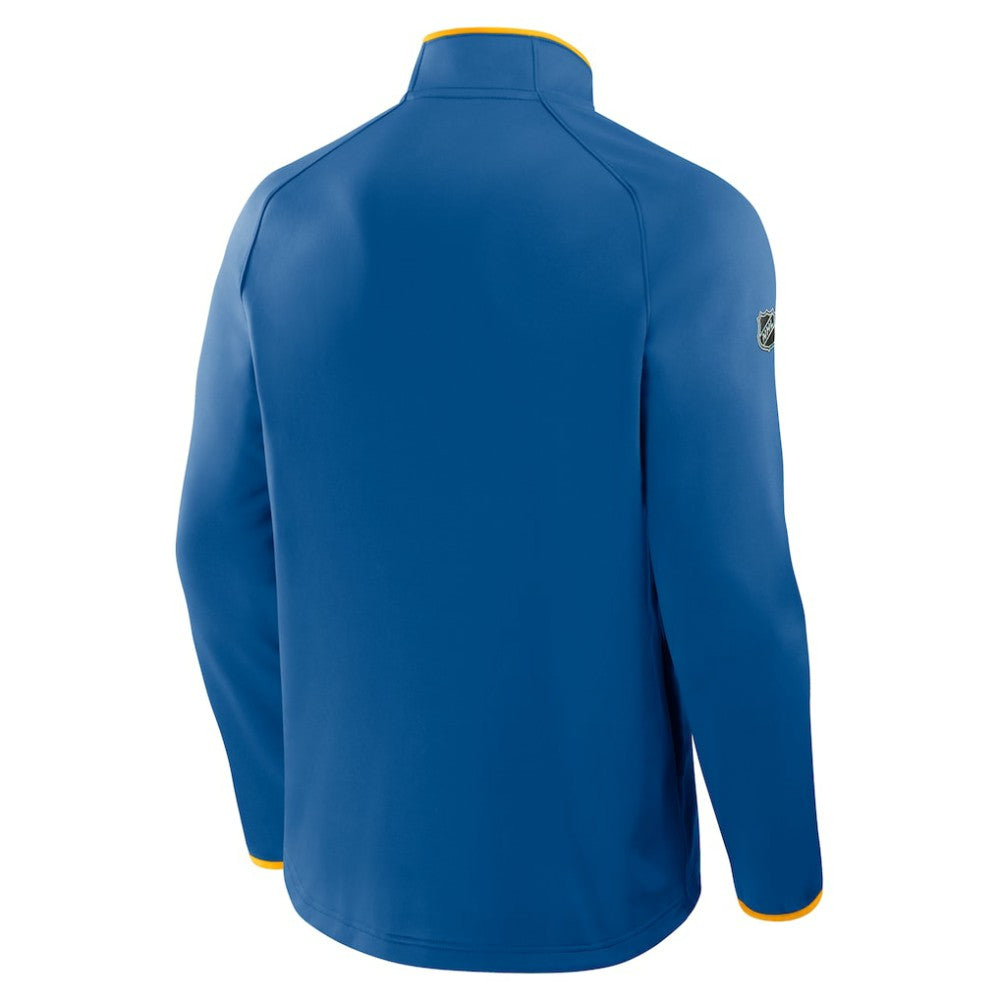 St. Louis Blues Fanatics Authentic Pro Rink Raglan Quarter-Zip Pullover