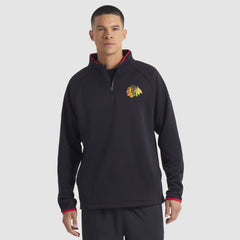 Chicago Blackhawks Fanatics Authentic Pro Rink Raglan Quarter-Zip Pullover