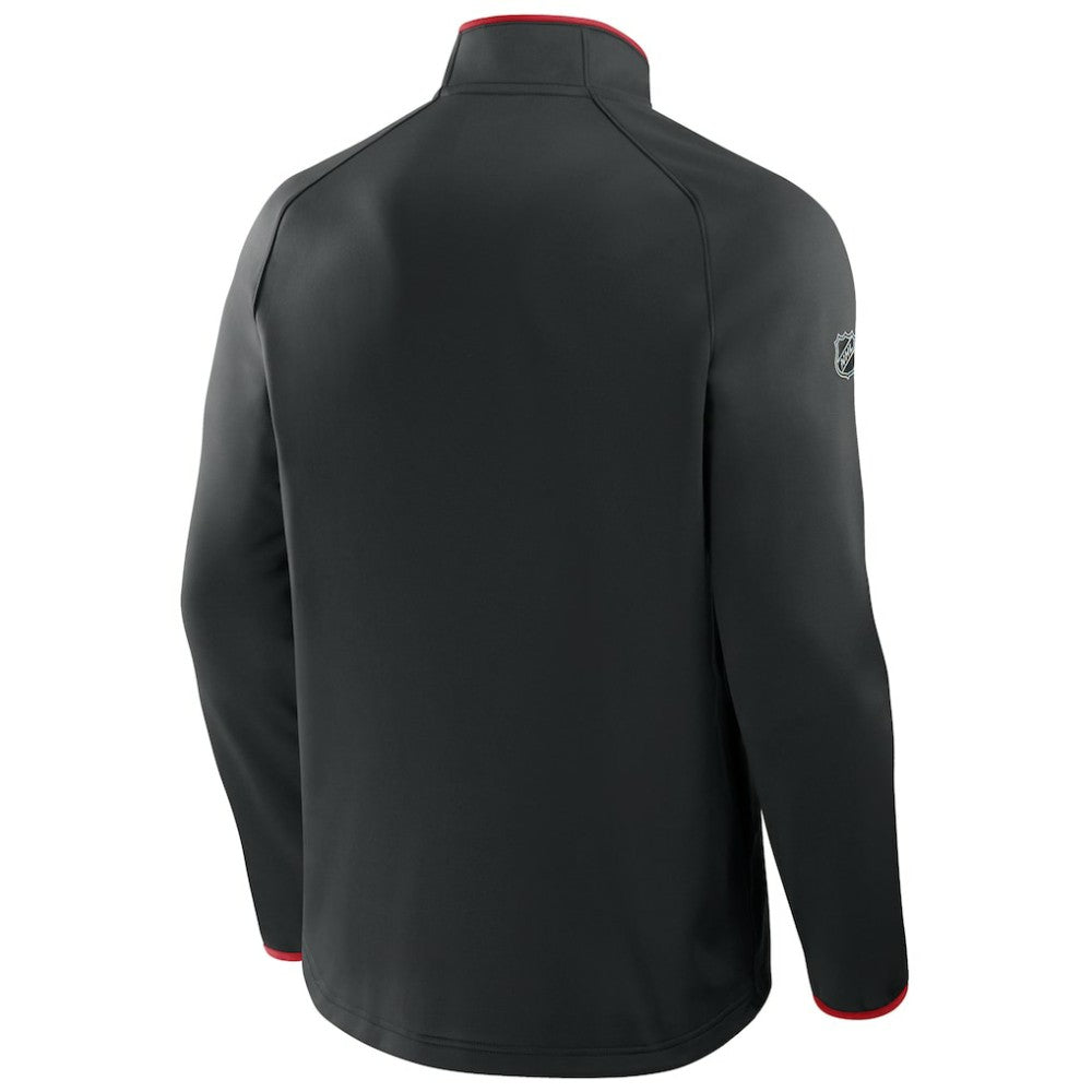 Chicago Blackhawks Fanatics Authentic Pro Rink Raglan Quarter-Zip Pullover