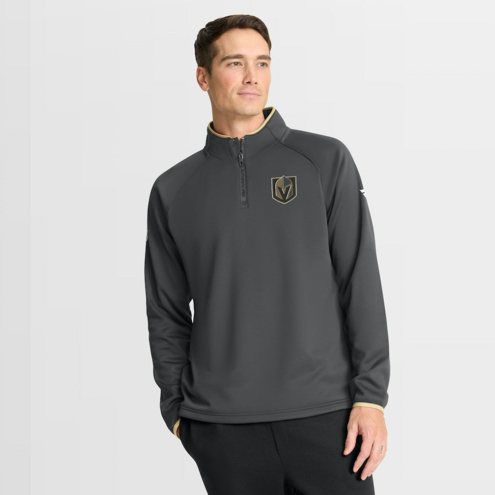 Vegas Golden Knights Fanatics Authentic Pro Rink Raglan Quarter-Zip Pullover