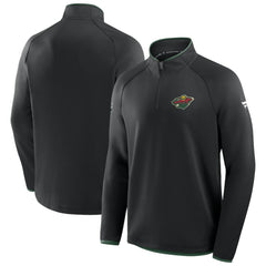 Minnesota Wild Fanatics Authentic Pro Rink Raglan Quarter-Zip Pullover