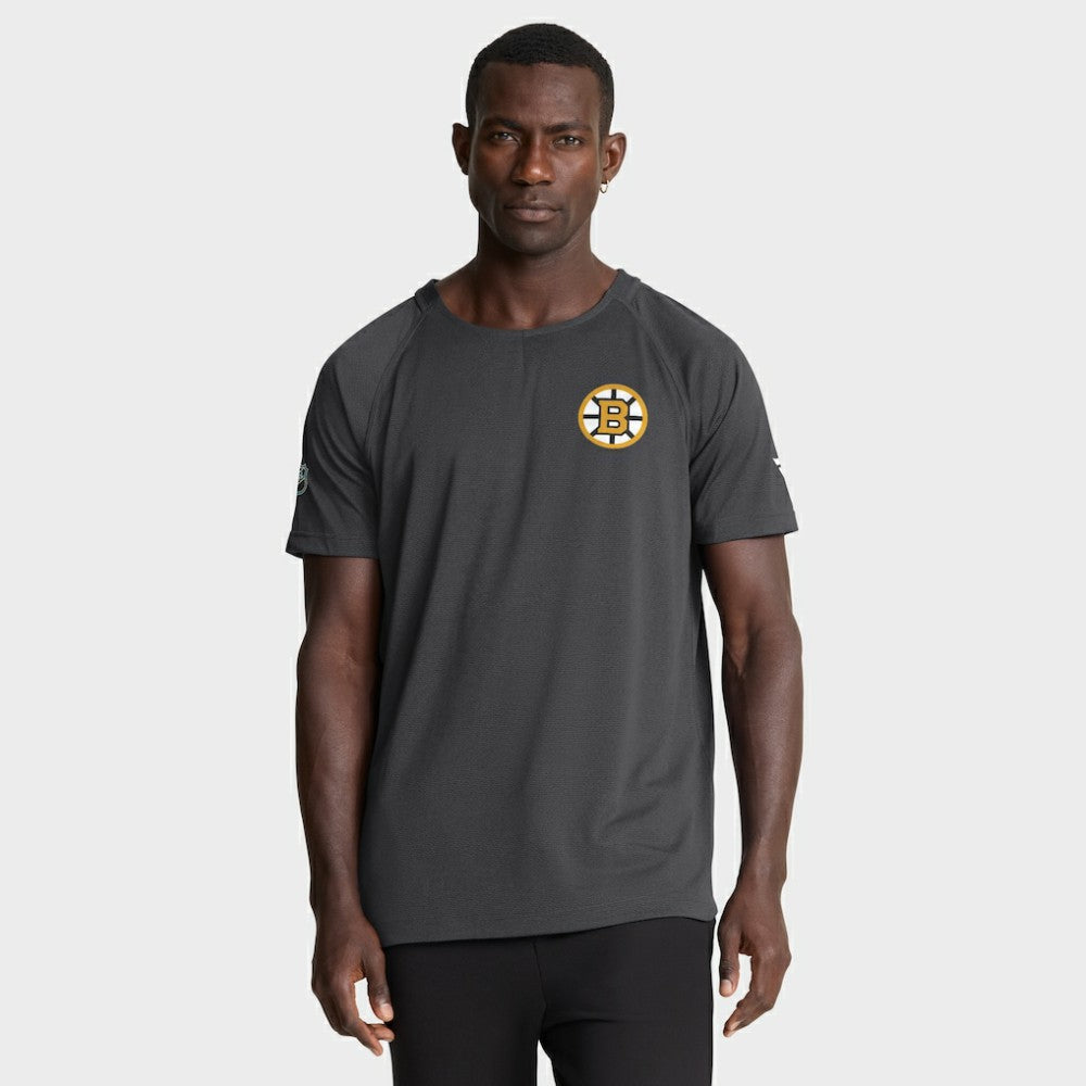 Boston Bruins Fanatics Authentic Pro Rink Raglan Performance T-Shirt
