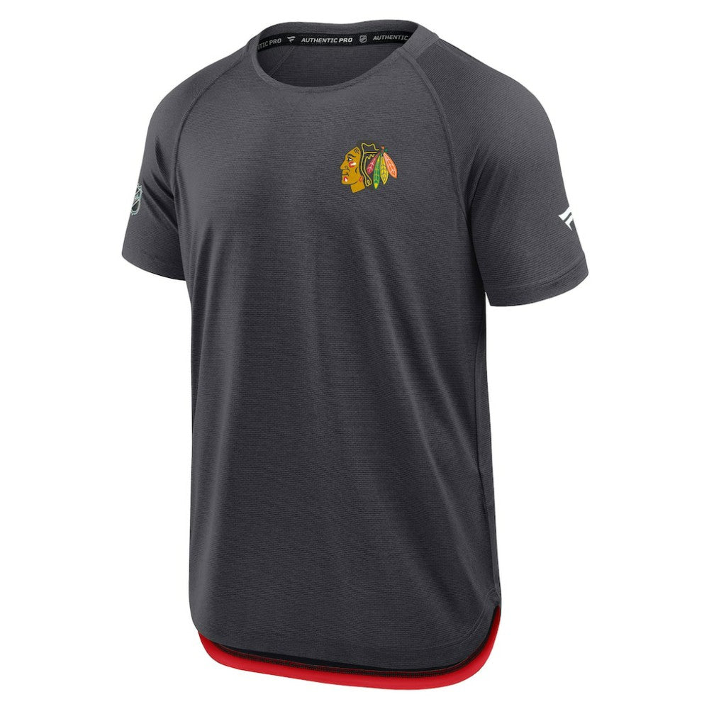 Chicago Blackhawks Fanatics Authentic Pro Rink Raglan Performance T-Shirt