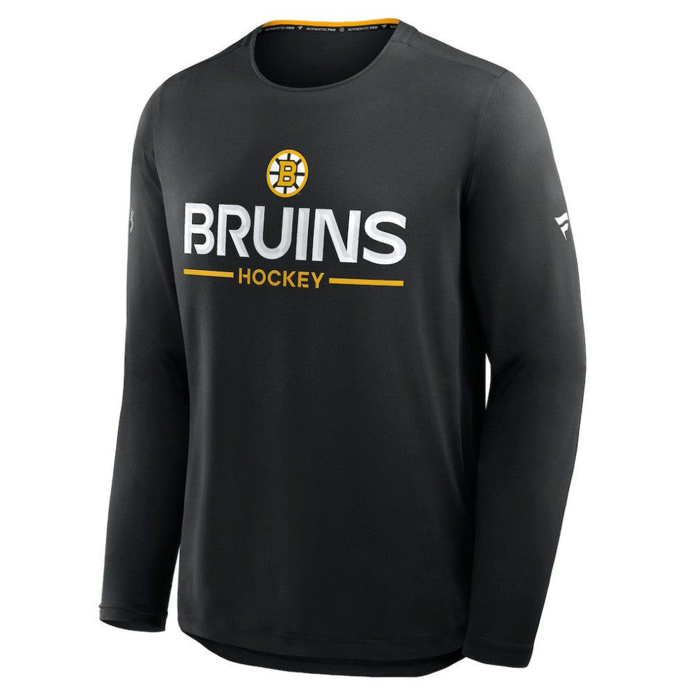 Boston Bruins Fanatics Authentic Pro Rink Tech Long Sleeve T-Shirt