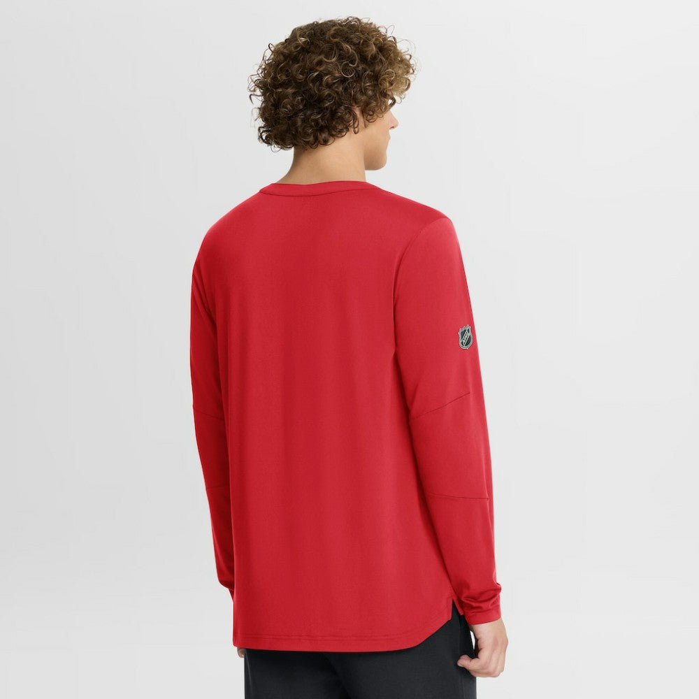 Calgary Flames Fanatics Authentic Pro Rink Tech Long Sleeve T-Shirt