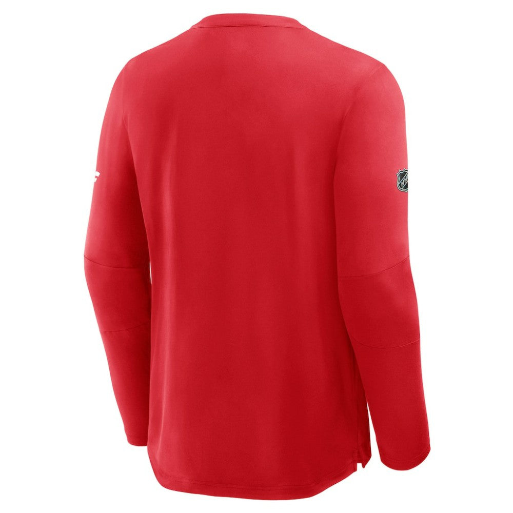 Calgary Flames Fanatics Authentic Pro Rink Tech Long Sleeve T-Shirt