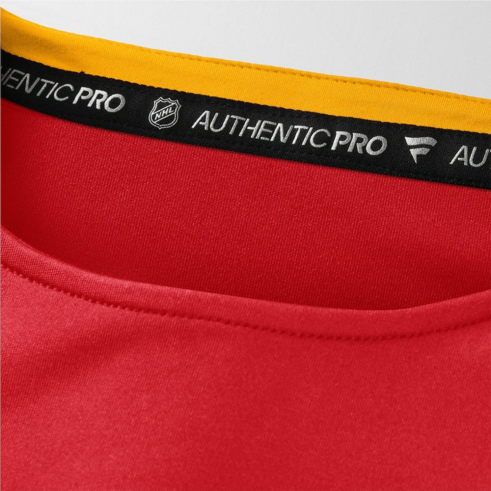 Calgary Flames Fanatics Authentic Pro Rink Tech Long Sleeve T-Shirt