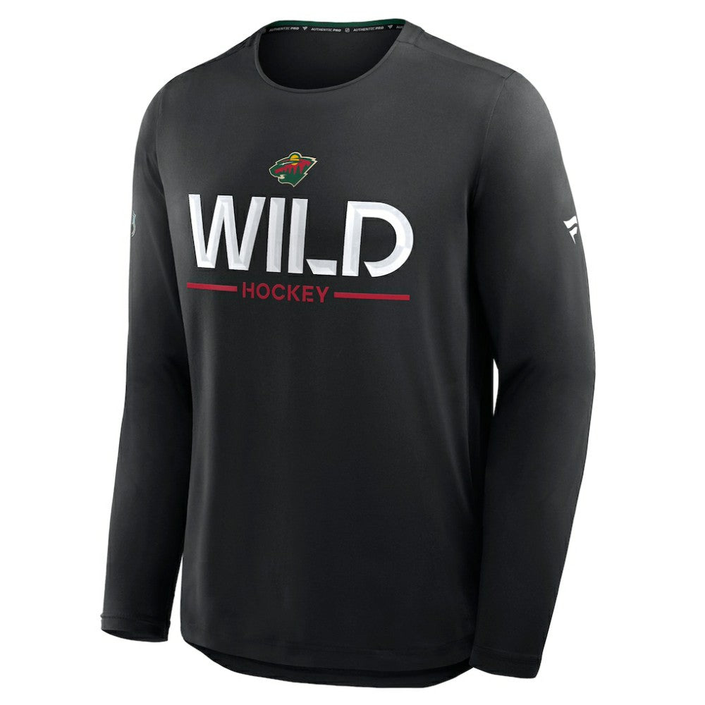 Minnesota Wild Fanatics Authentic Pro Rink Tech Long Sleeve T-Shirt