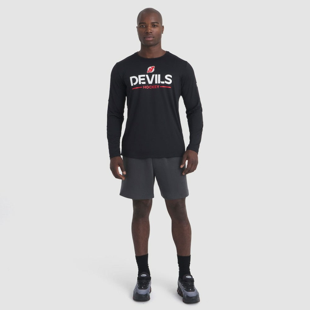New Jersey Devils Fanatics Authentic Pro Rink Tech Long Sleeve T-Shirt