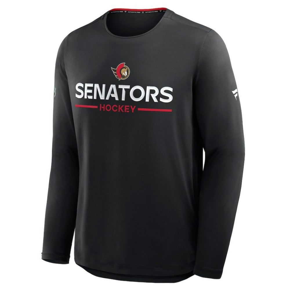 Ottawa Senators Fanatics Authentic Pro Rink Tech Long Sleeve T-Shirt