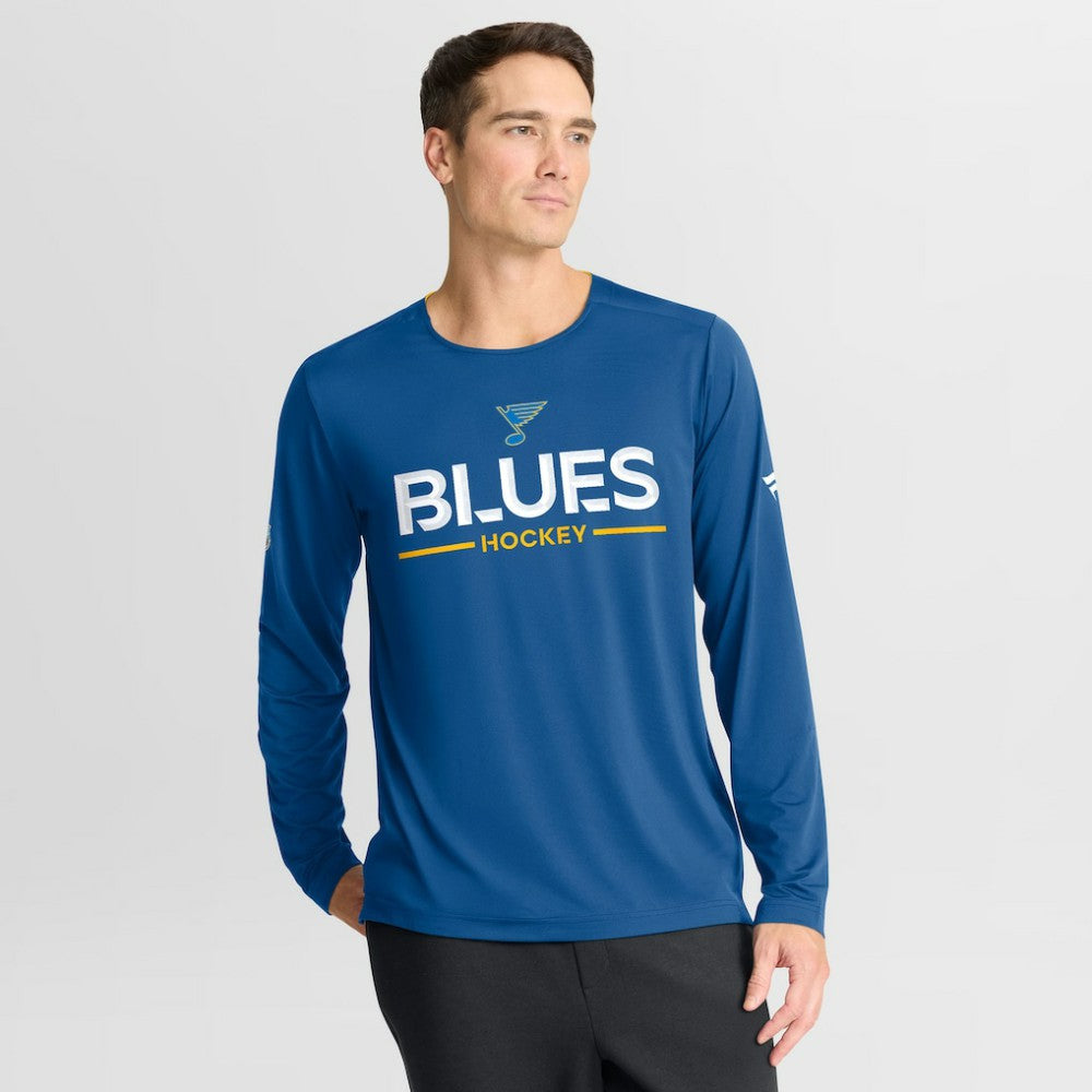 St. Louis Blues Fanatics Authentic Pro Rink Tech Long Sleeve T-Shirt