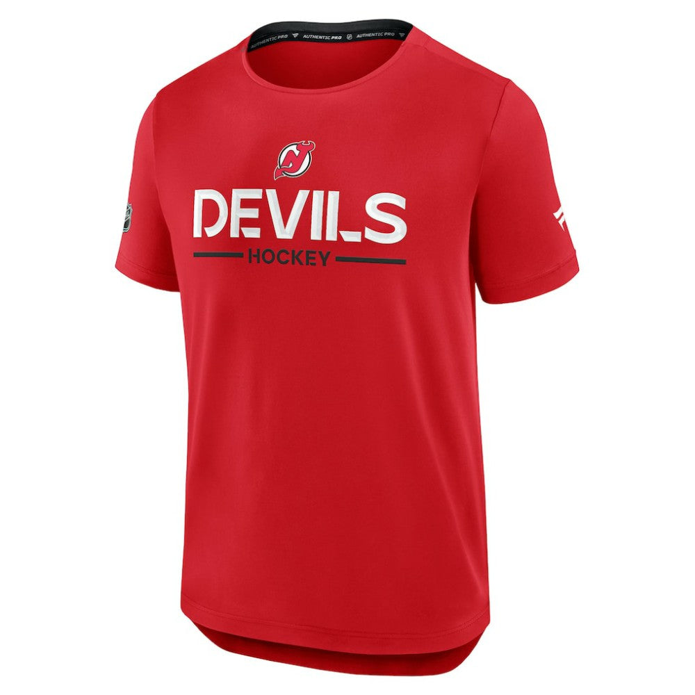 New Jersey Devils Fanatics Authentic Pro Rink Tech T-Shirt