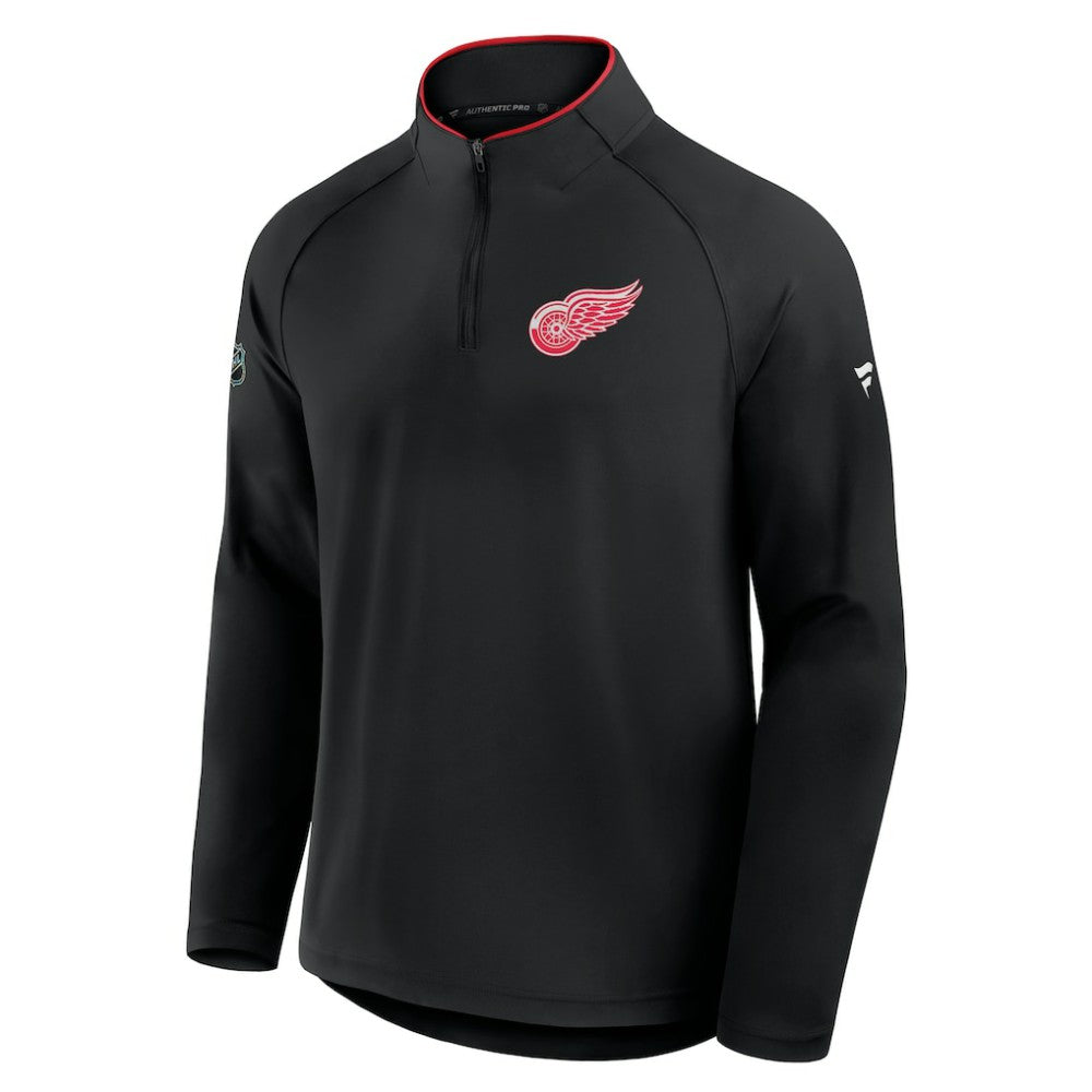 Detroit Red Wings Fanatics Authentic Pro Rink Training Quarter-Zip Pullover