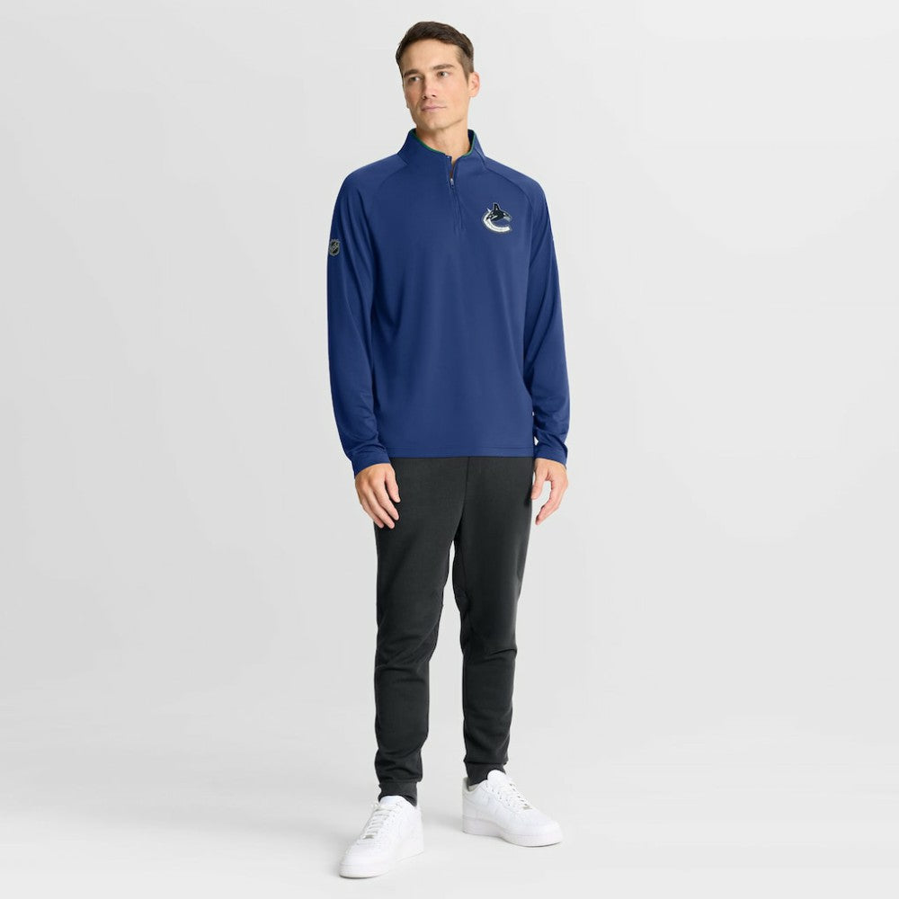 Vancouver Canucks Fanatics Authentic Pro Rink Training Quarter-Zip Pullover