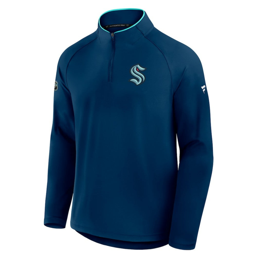 Seattle Kraken Fanatics Authentic Pro Rink Training Quarter-Zip Pullover
