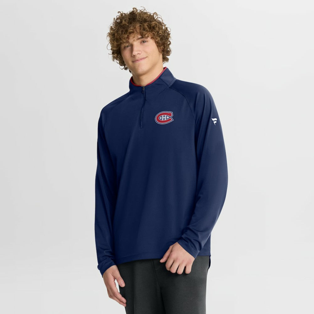 Montreal Canadiens Fanatics Authentic Pro Rink Training Quarter-Zip Pullover