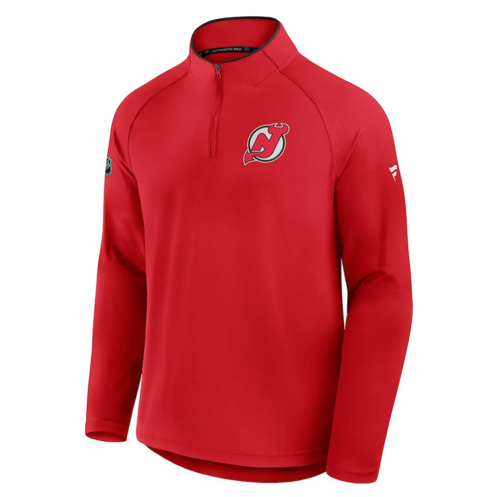 New Jersey Devils Fanatics Authentic Pro Rink Training Quarter-Zip Pullover