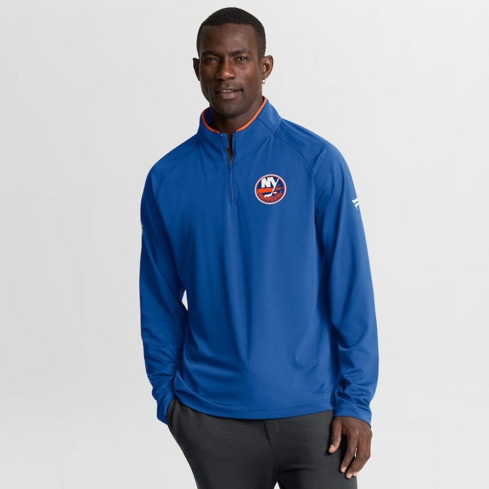 New York Islanders Fanatics Authentic Pro Rink Training Quarter-Zip Pullover