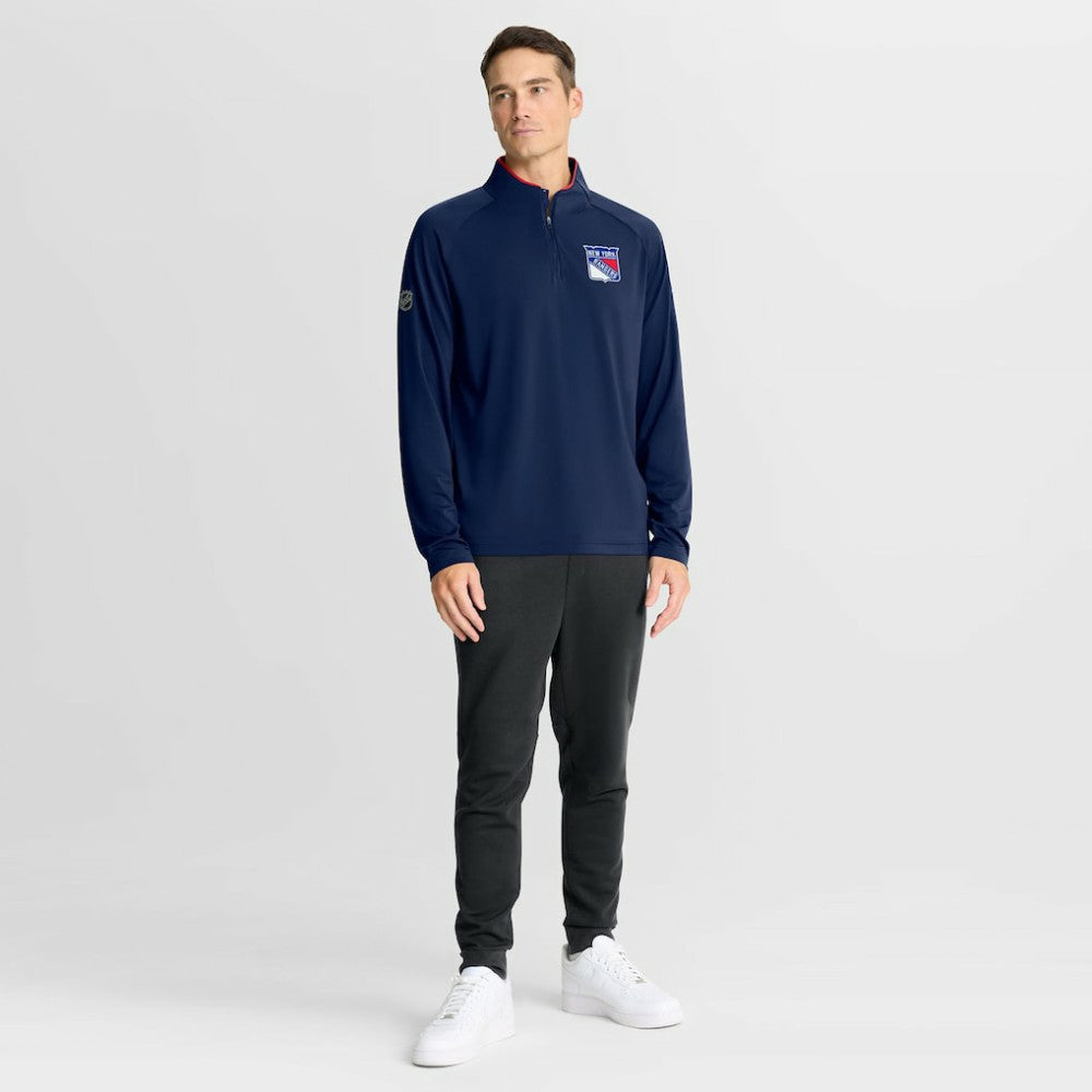 New York Rangers Fanatics Authentic Pro Rink Training Quarter-Zip Pullover
