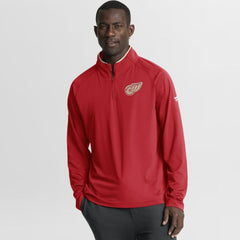 Detroit Red Wings Fanatics Authentic Pro Rink Training Centennial Raglan Quarter-Zip Pullover