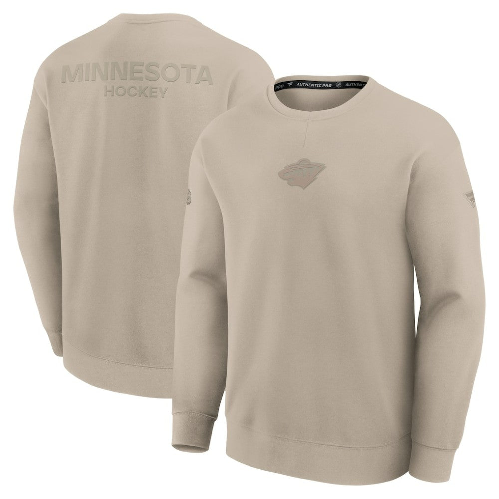 Minnesota Wild Fanatics Authentic Pro Road Tri-Blend Sweatshirt