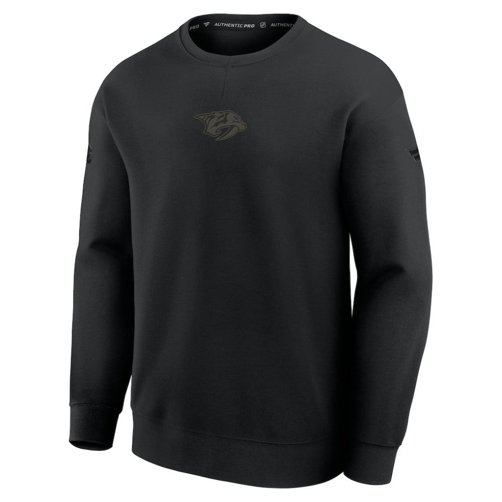 Nashville Predators Fanatics Authentic Pro Road Tri-Blend Sweatshirt