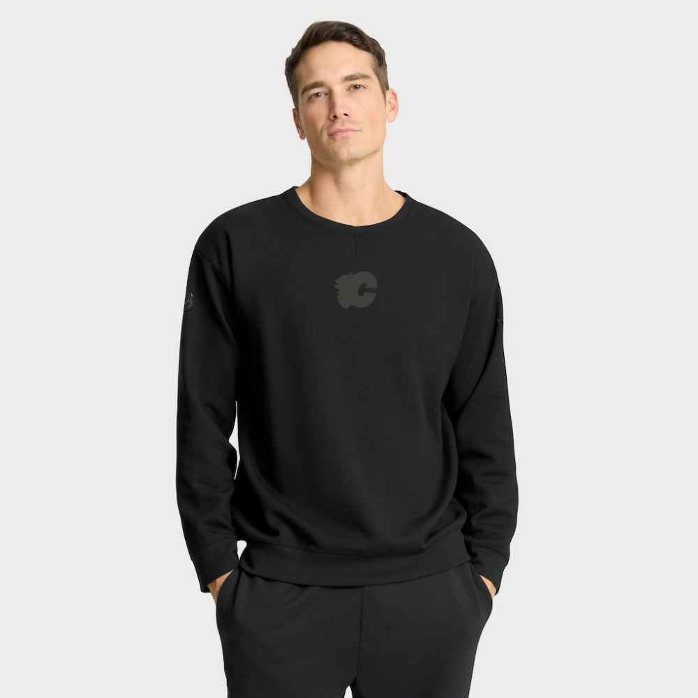 Calgary Flames Fanatics Authentic Pro Road Tri-Blend Sweatshirt