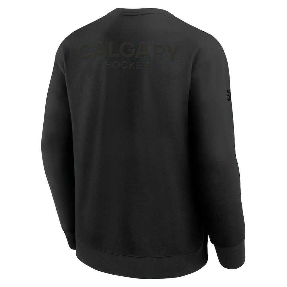 Calgary Flames Fanatics Authentic Pro Road Tri-Blend Sweatshirt