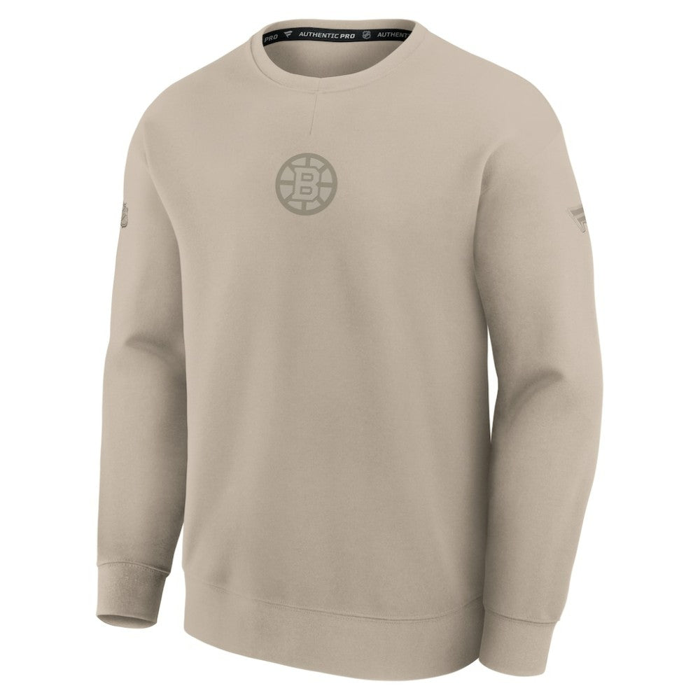 Boston Bruins Fanatics Authentic Pro Road Tri-Blend Sweatshirt