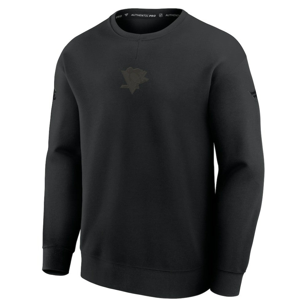 Pittsburgh Penguins Fanatics Authentic Pro Road Tri-Blend Sweatshirt