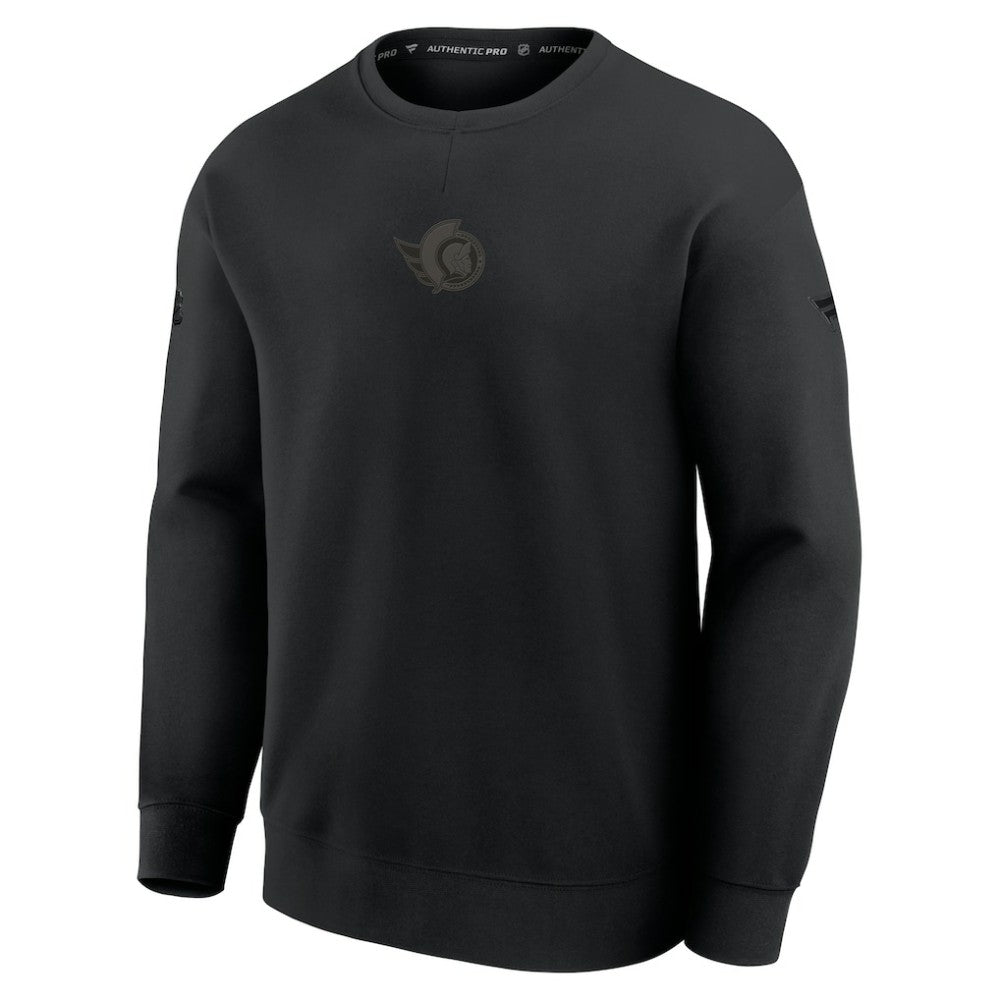 Ottawa Senators Fanatics Authentic Pro Road Tri-Blend Sweatshirt