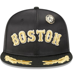 Boston Red Sox 2025 59FIFTY Day Gold Leaf 59FIFTY Fitted Hat - Black | New Era