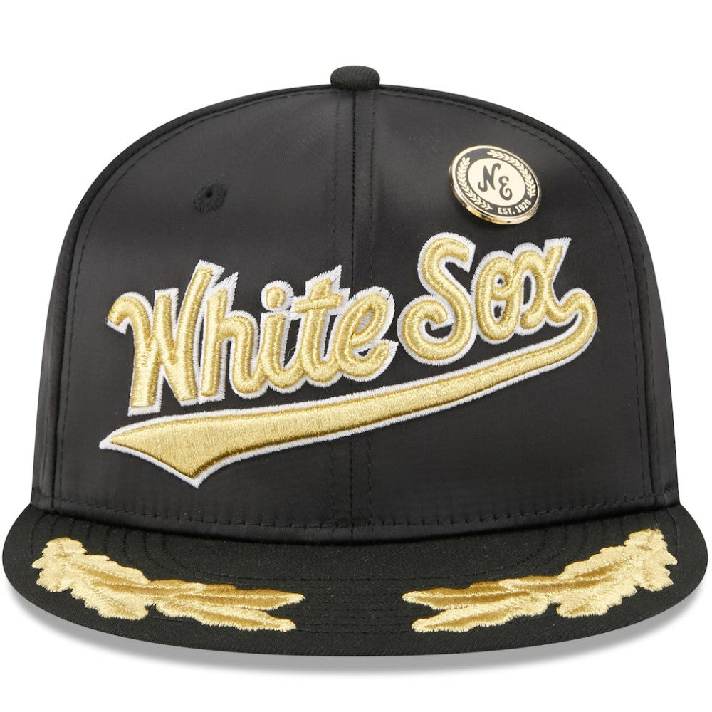 Chicago White Sox 2025 59FIFTY Day Gold Leaf 59FIFTY Fitted Hat - Black | New Era